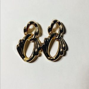 Vintage Gold Statement Drop Earrings